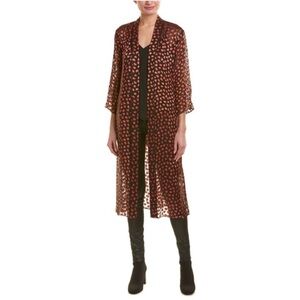 Alice + Olivia Marilyn Robe / Kimono / Duster, Black & Red Hearts, size M/L
